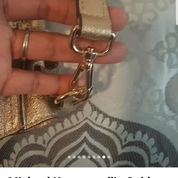 Metallic Gold Michael Kors Large Satchel - Picture 3 of 12